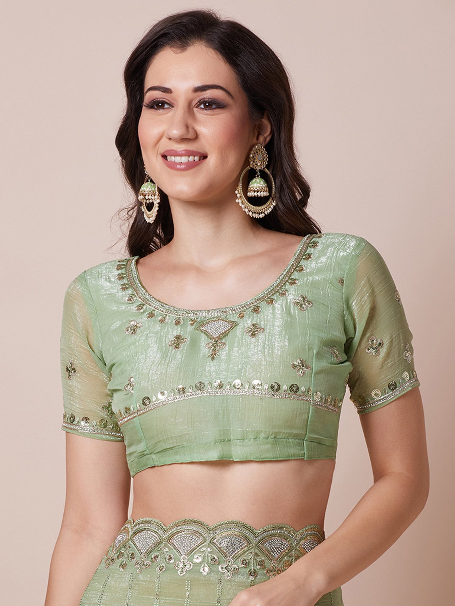 Light Party Wear Pure Georgette Embellished Saree