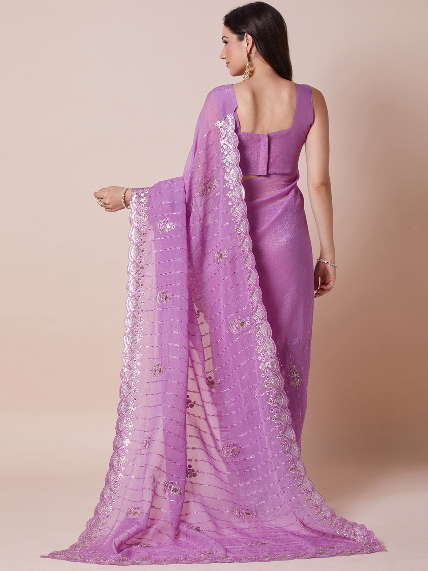 partywear designer saree for festive occasions