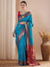 Blue Blue Paithani Silk Blend Woven Saree