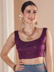 Light Banarasi Silk Blend Woven Saree - The Dori Store