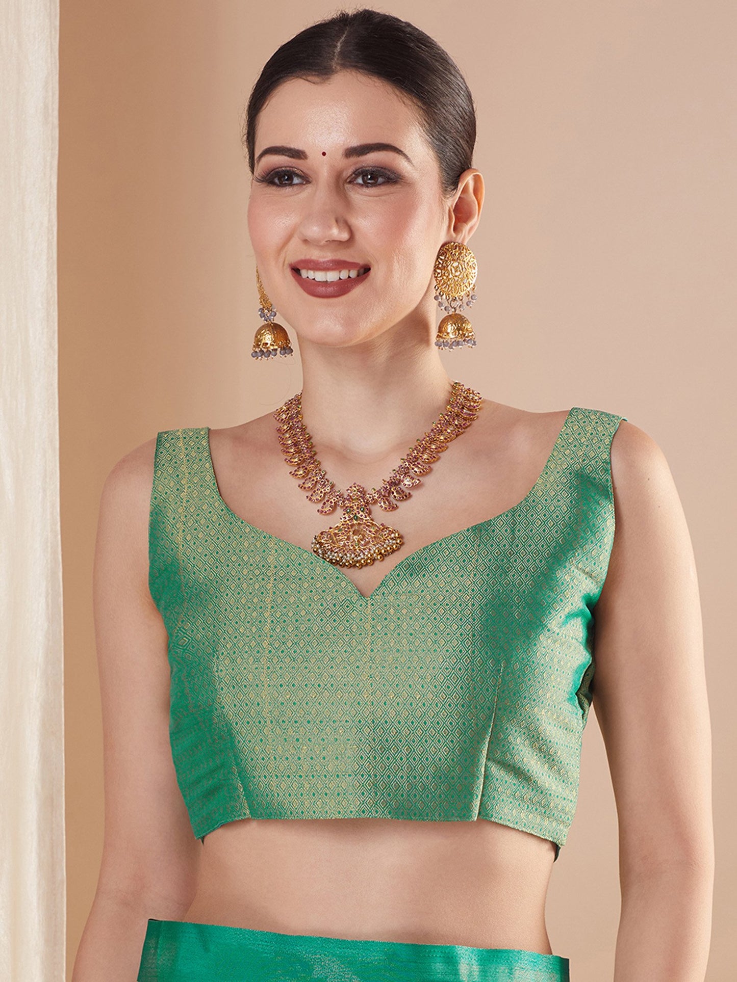 Gold Banarasi Tissue Woven Saree