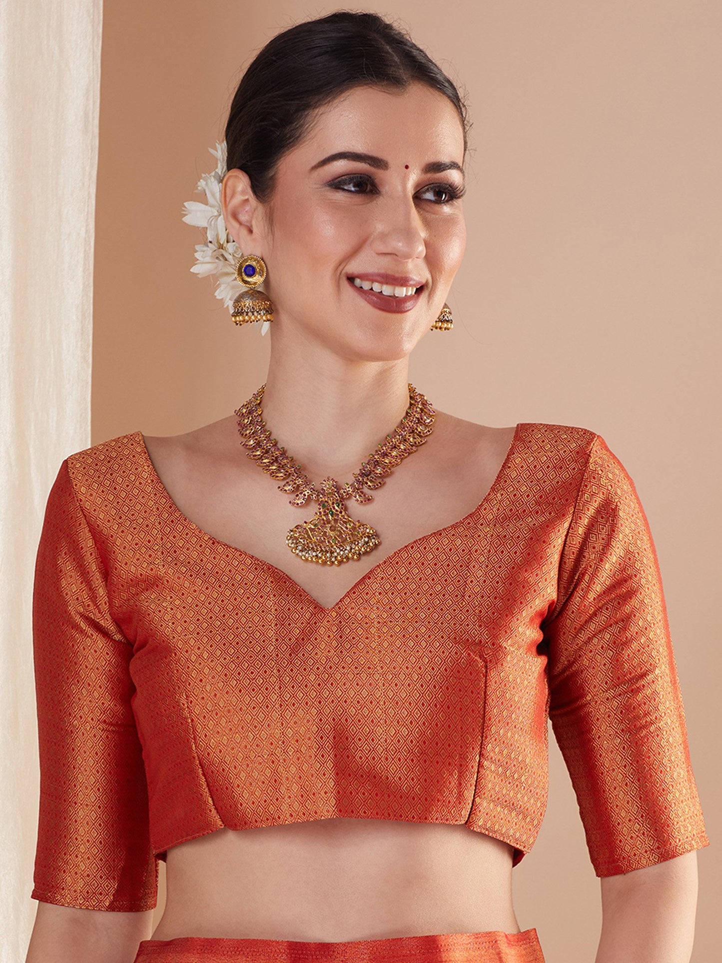 Gold Banarasi Tissue Woven Saree