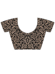 Black Party Wear Pure Chiffon Embroidered Saree - The Dori Store