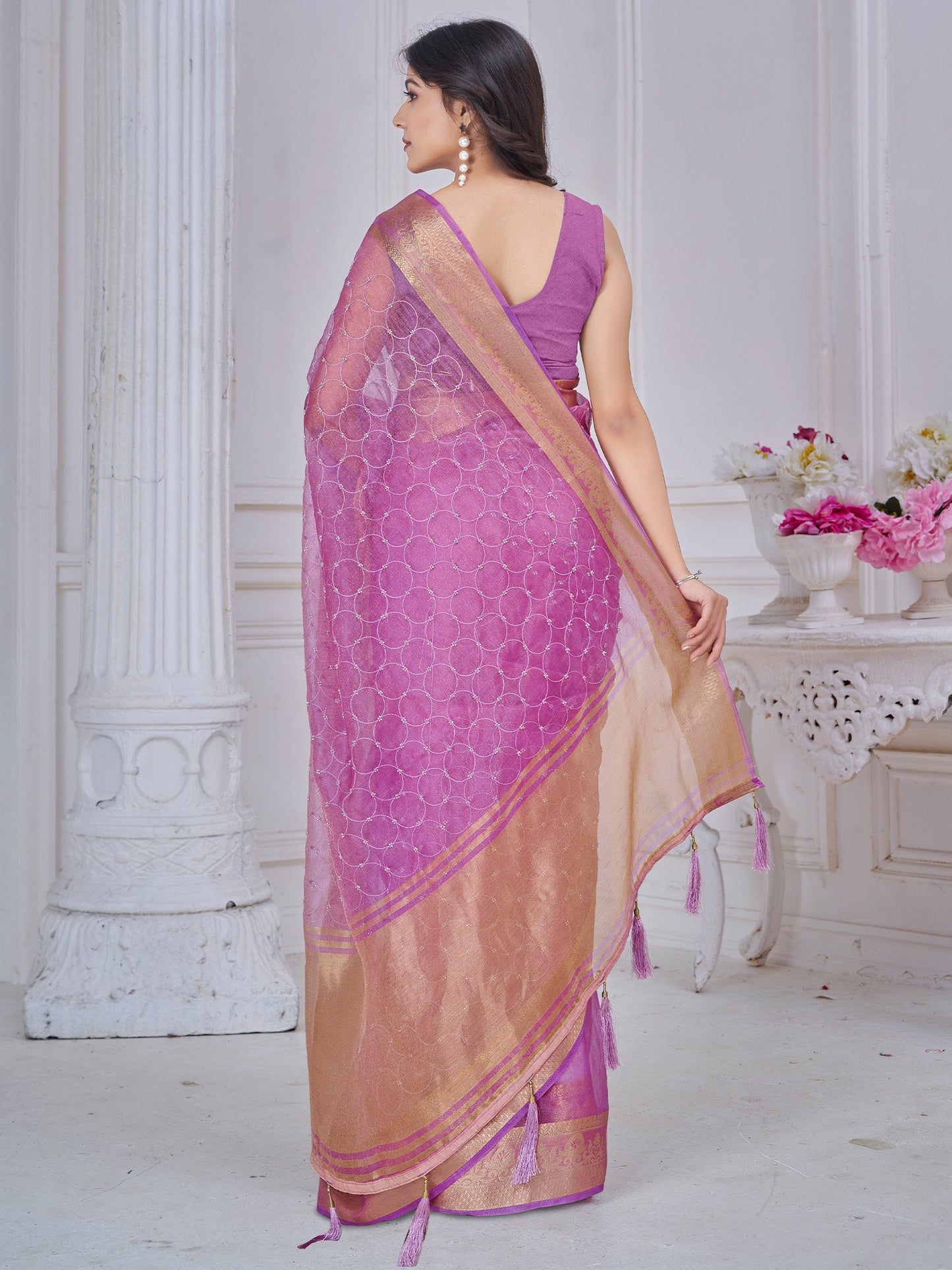 partywear designer saree for festive occasions