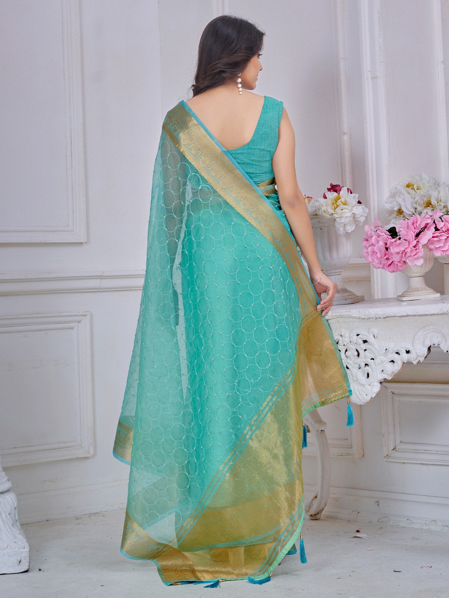 partywear designer saree for festive occasions