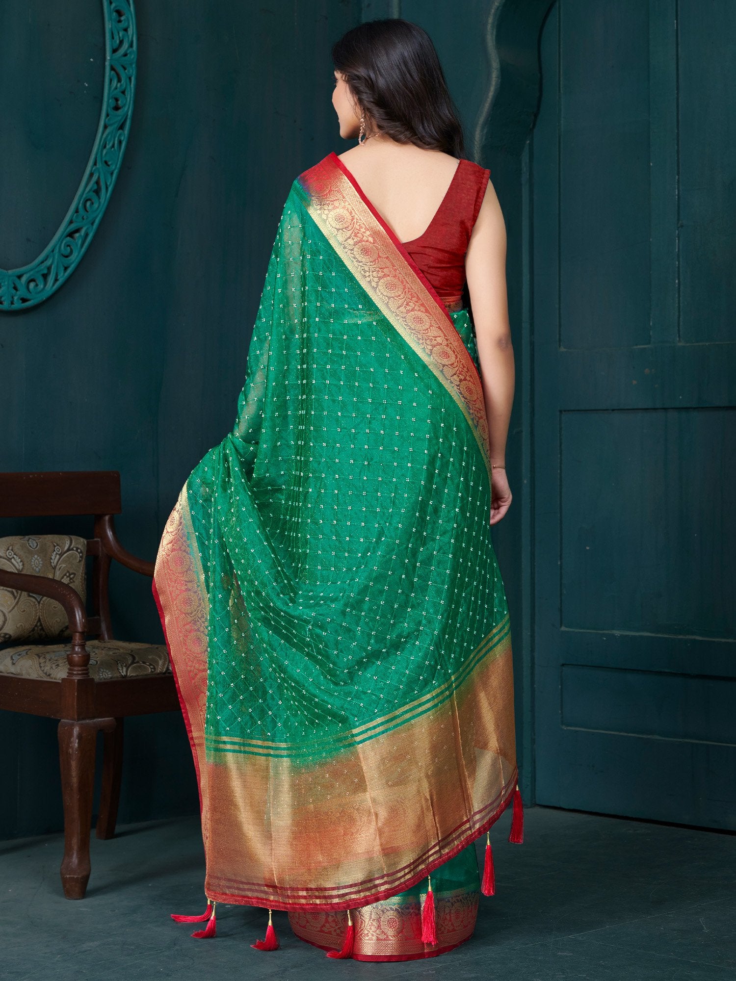 partywear designer saree for festive occasions