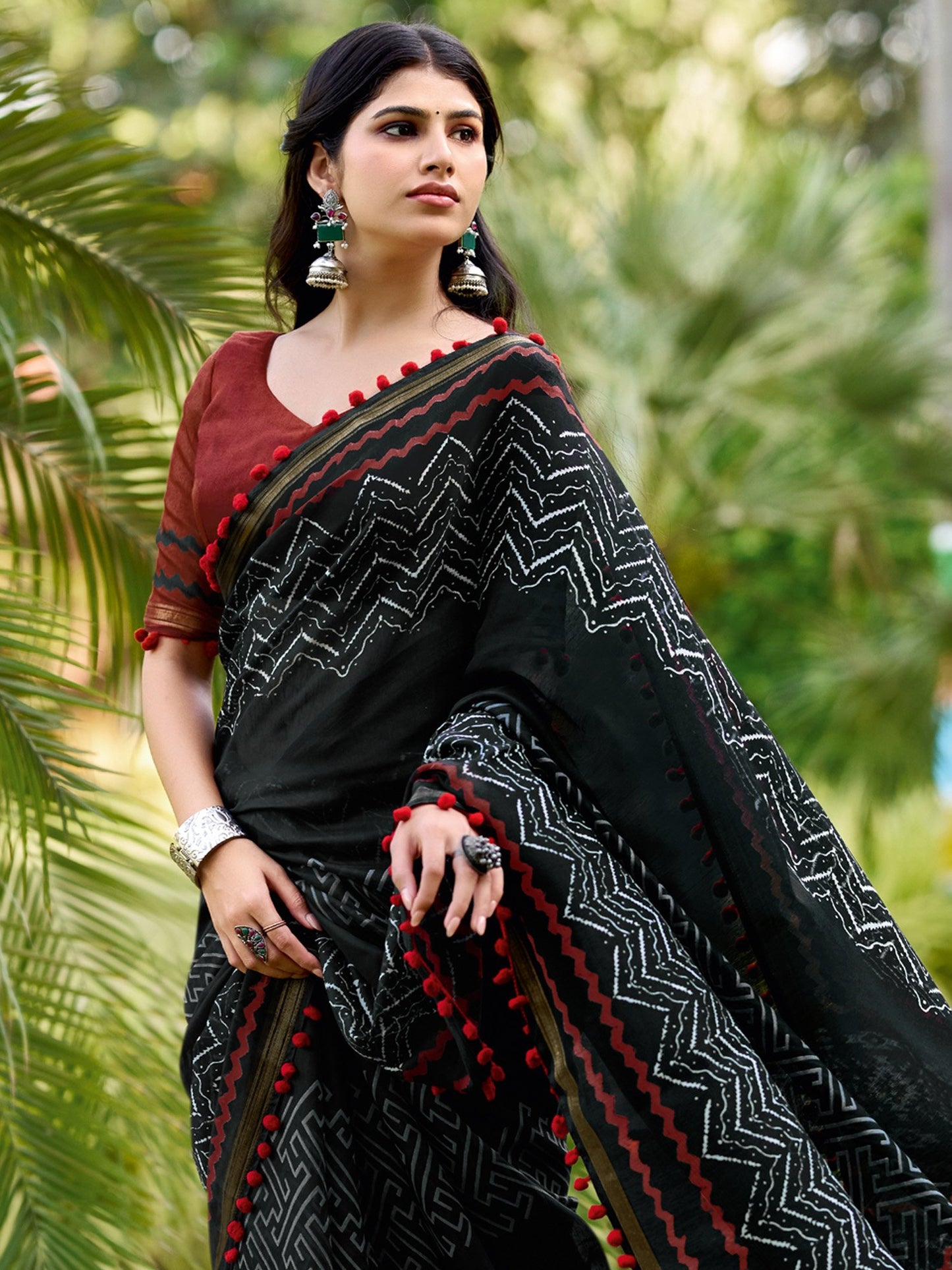 partywear designer saree for festive occasions