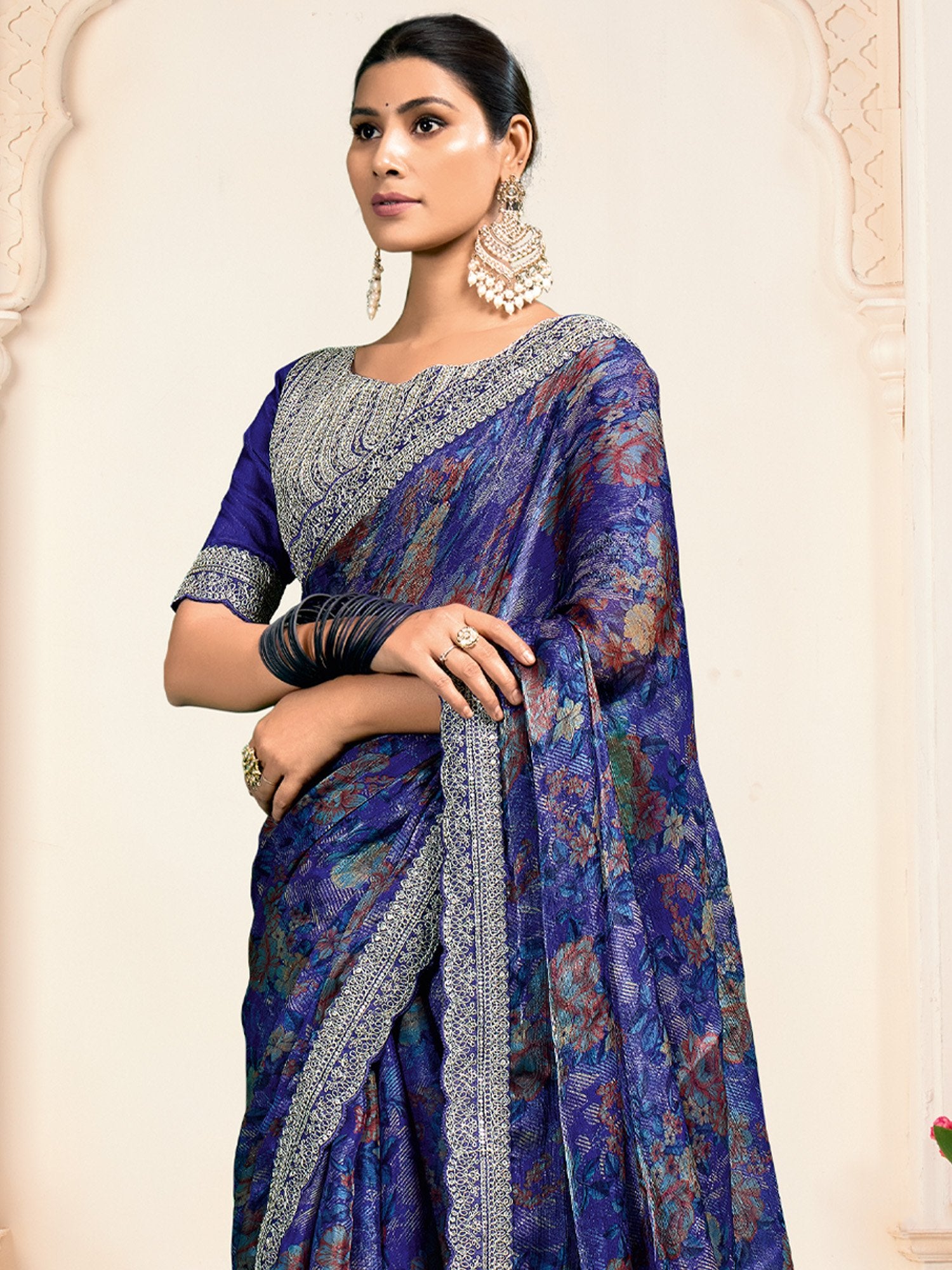 partywear designer saree for festive occasions