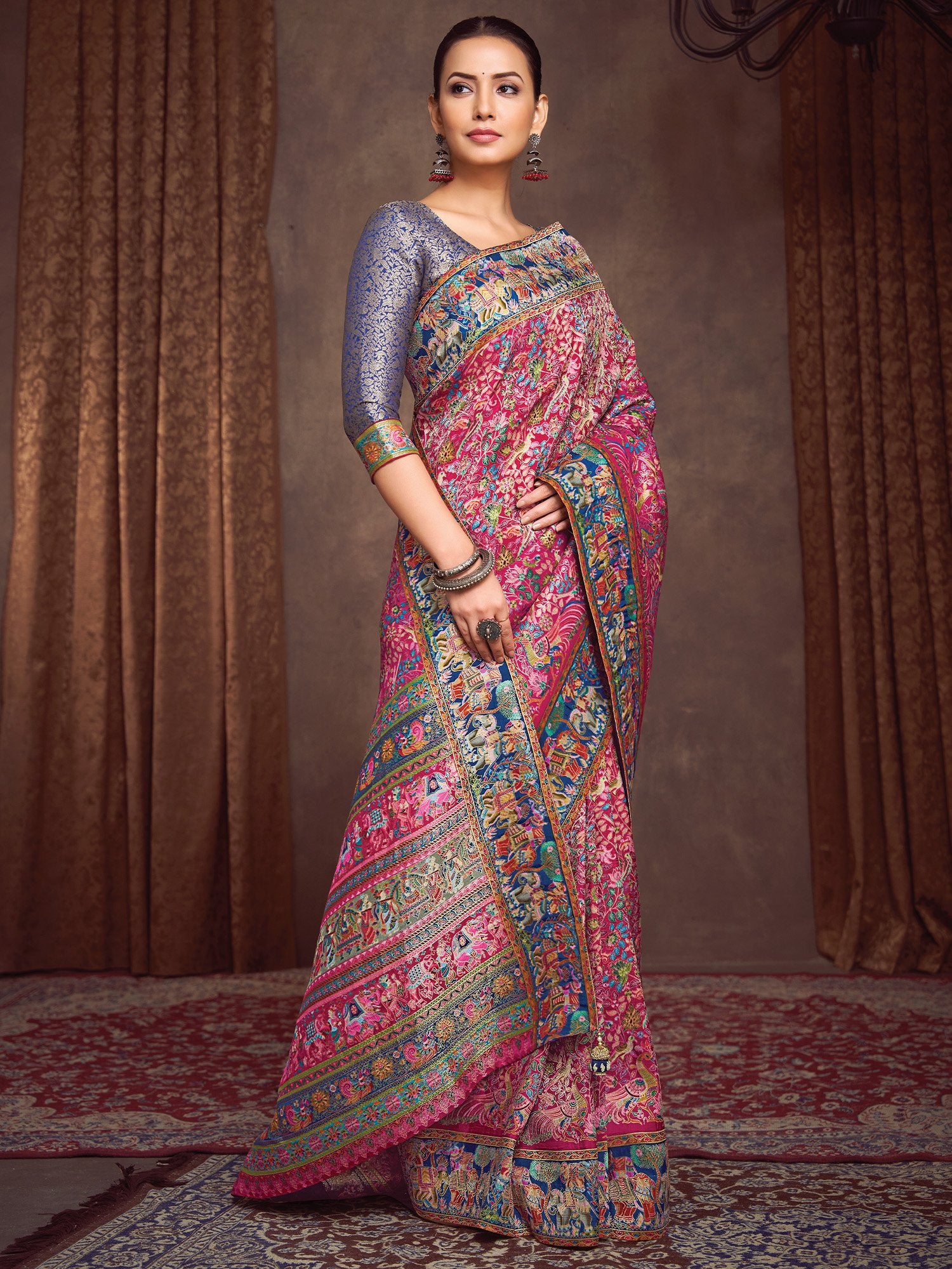 partywear designer saree for festive occasions
