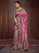 Pink Pink Banarasi Viscose Silk Woven Saree