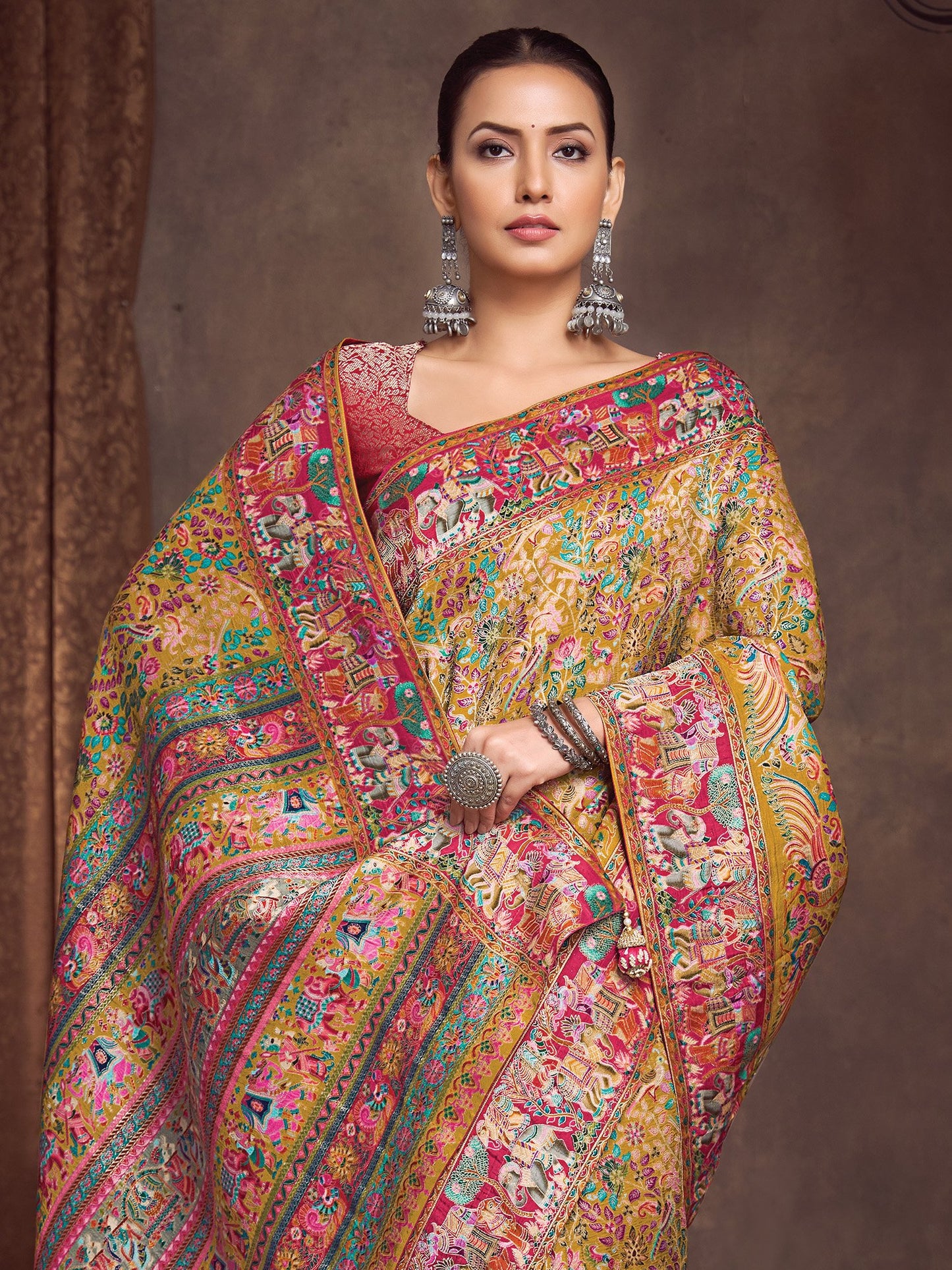 partywear designer saree for festive occasions