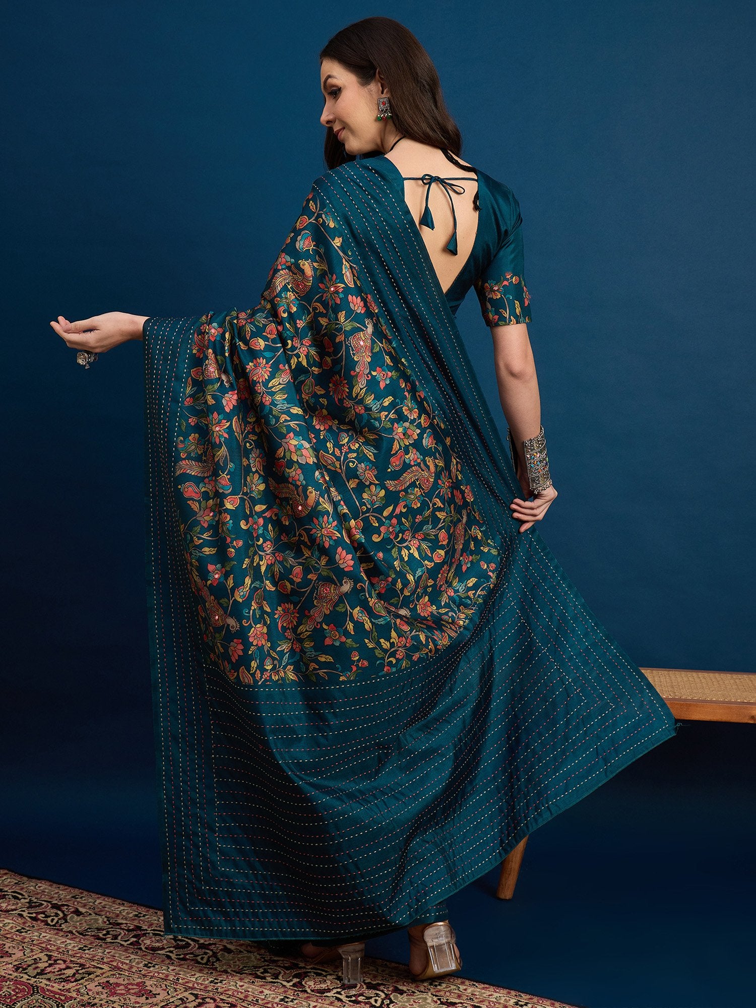 partywear designer saree for festive occasions