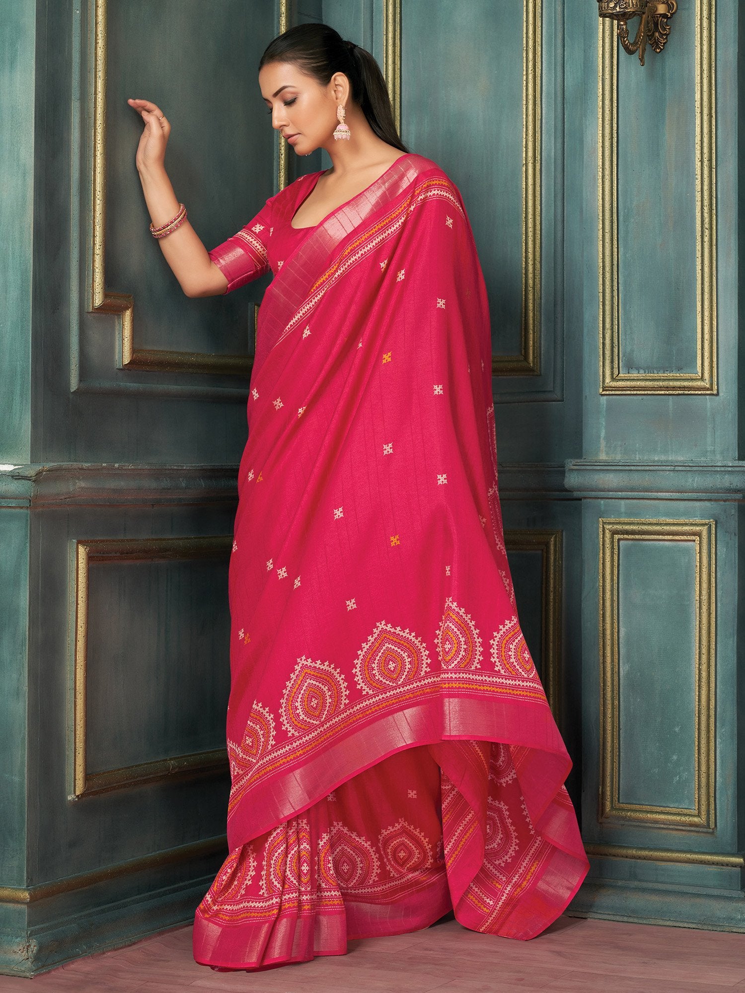 partywear designer saree for festive occasions