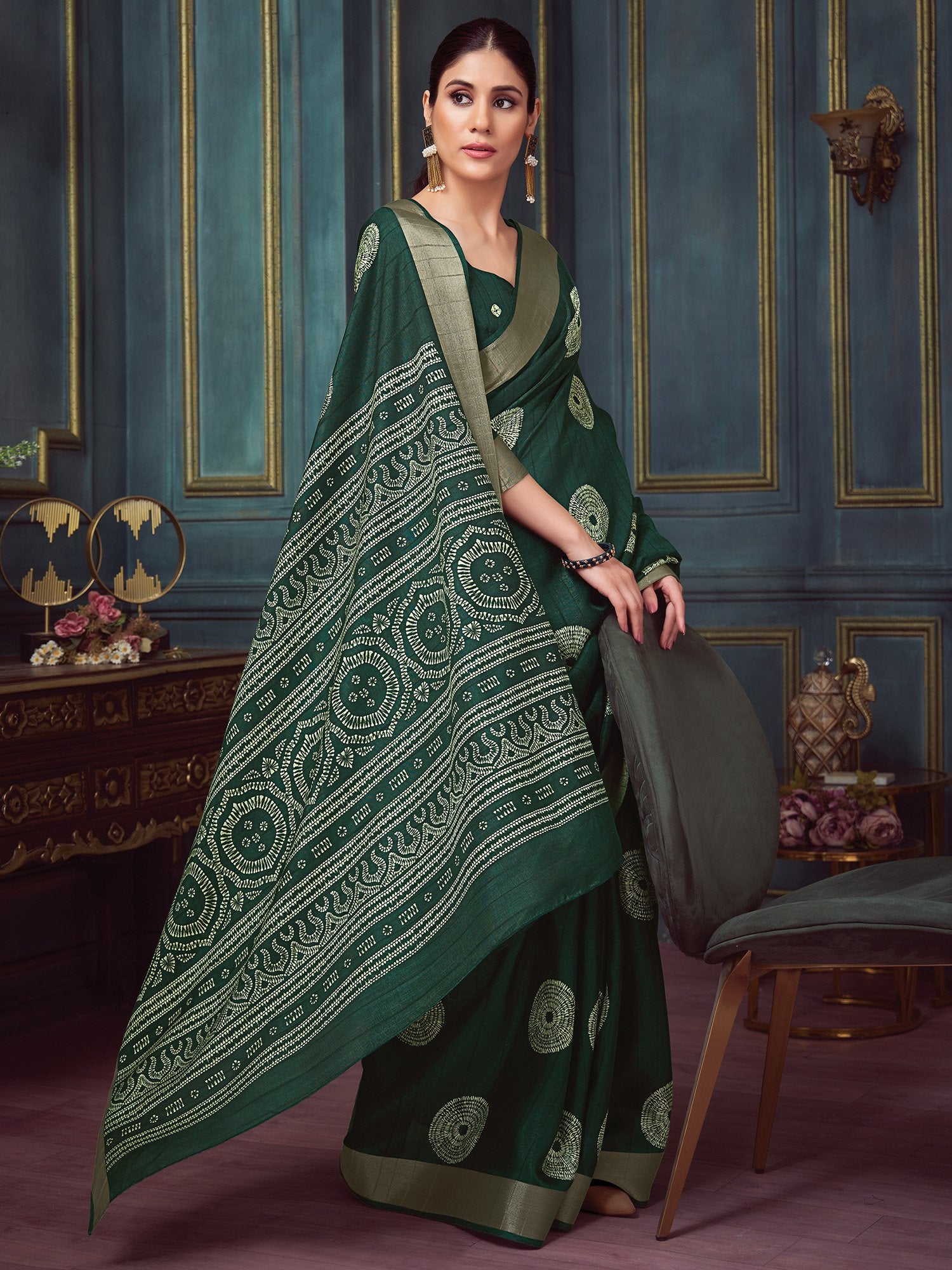 partywear designer saree for festive occasions