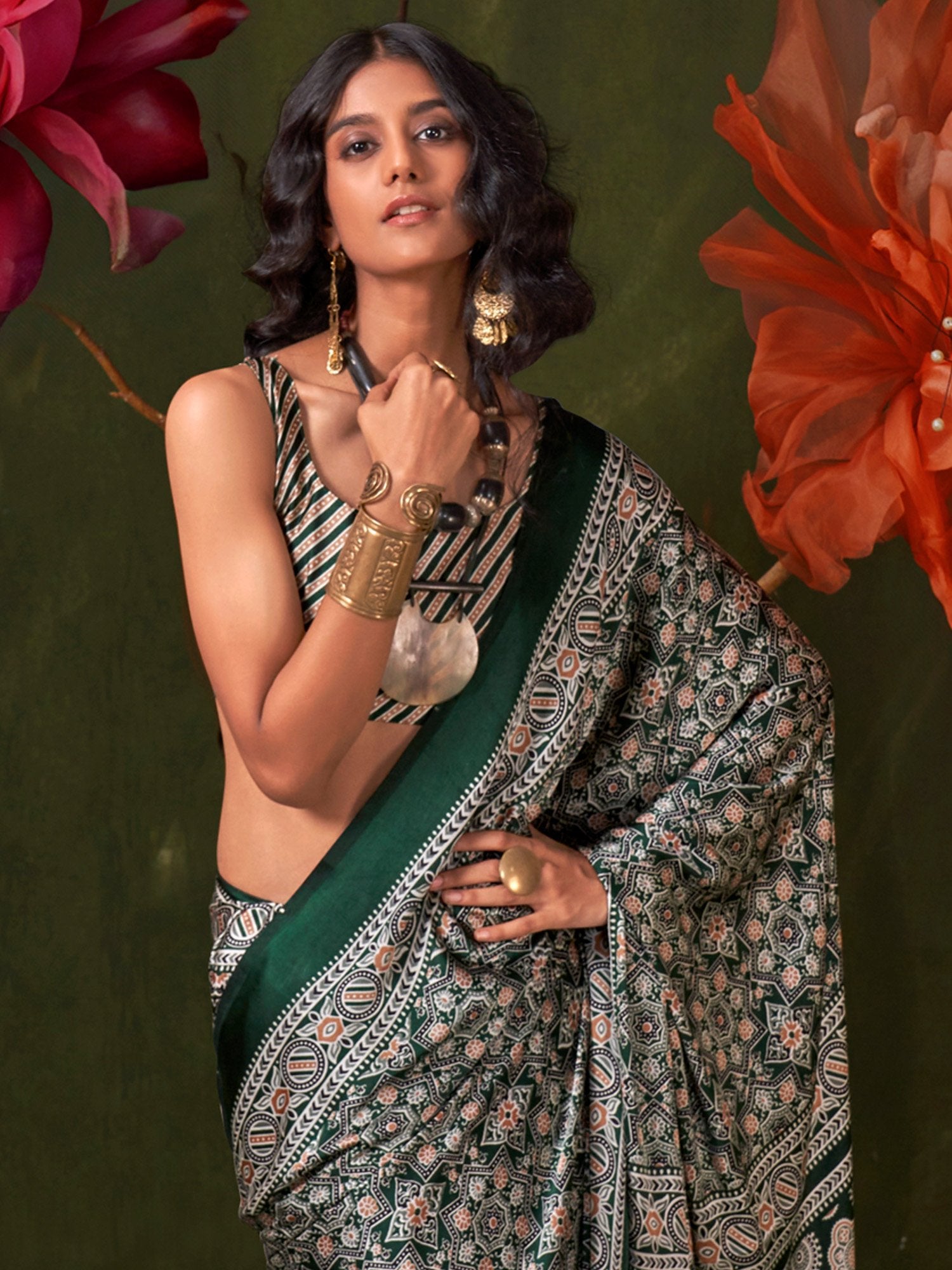 partywear designer saree for festive occasions