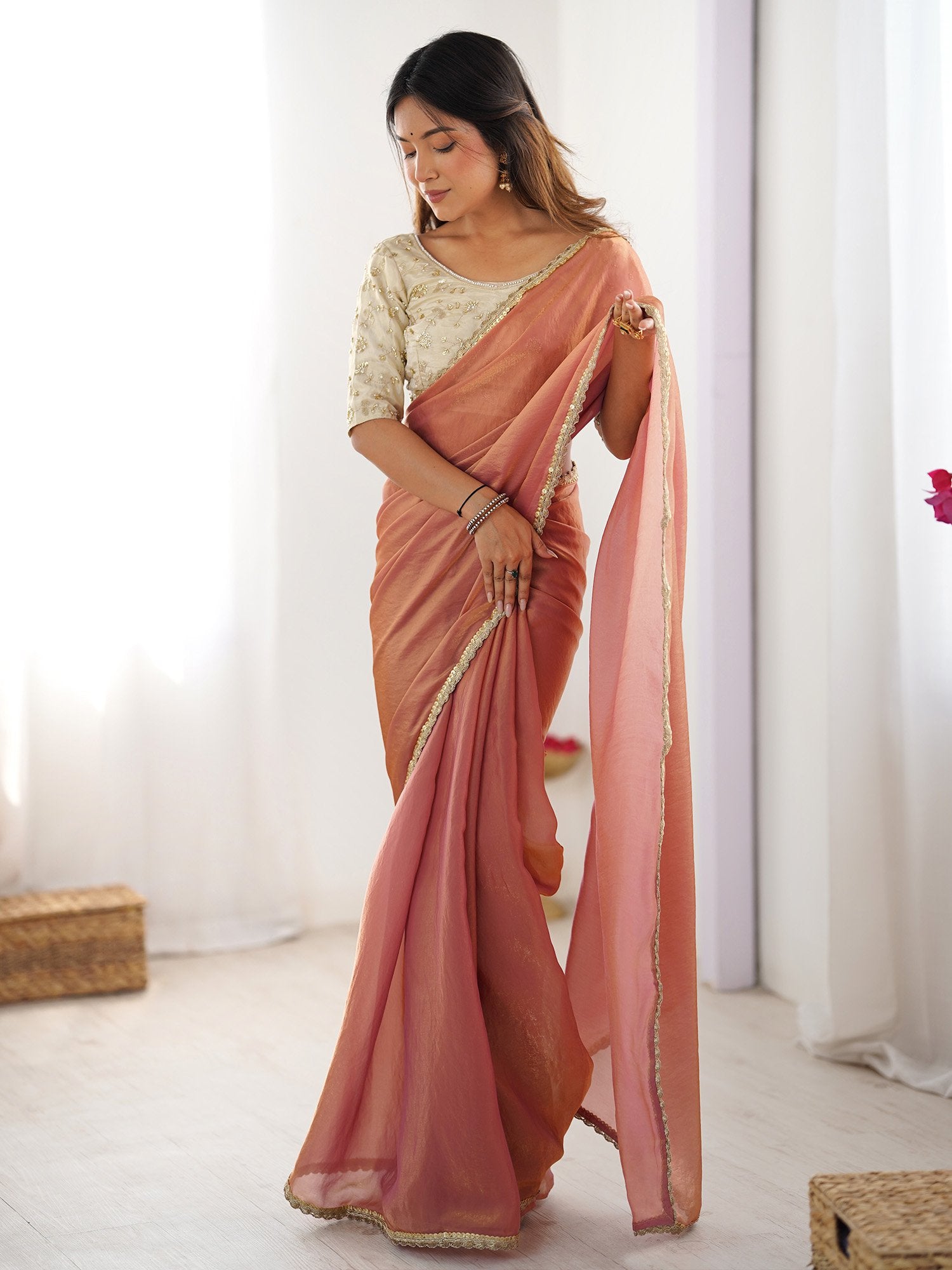 partywear designer saree for festive occasions