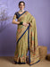 Green Navy Banarasi Dola Silk Embellished Saree