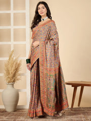 Light Banarasi Dola Silk Woven Saree - The Dori Store
