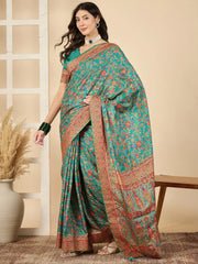 Light Banarasi Dola Silk Woven Saree - The Dori Store