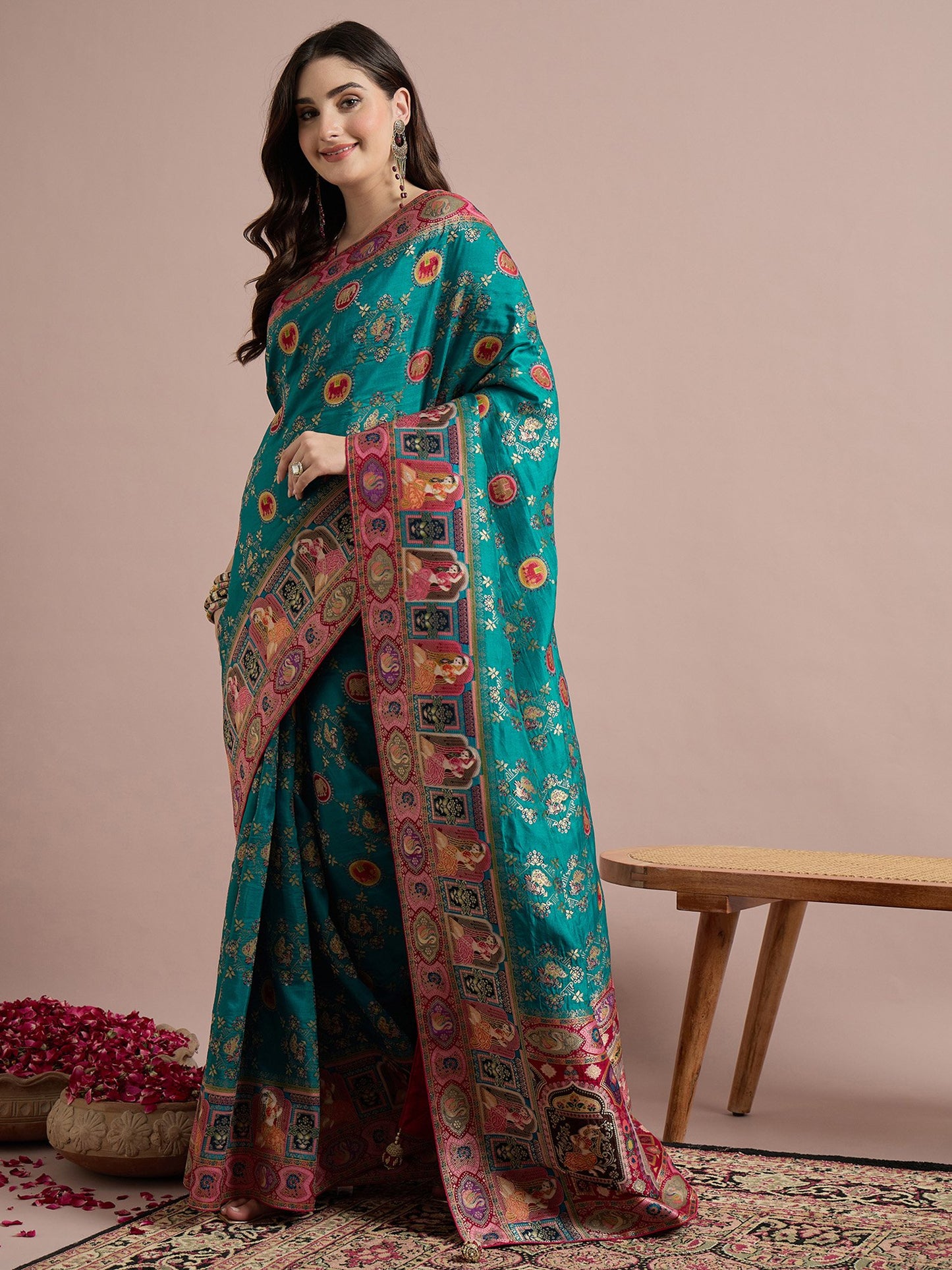 Light Banarasi Viscose Silk Woven Saree