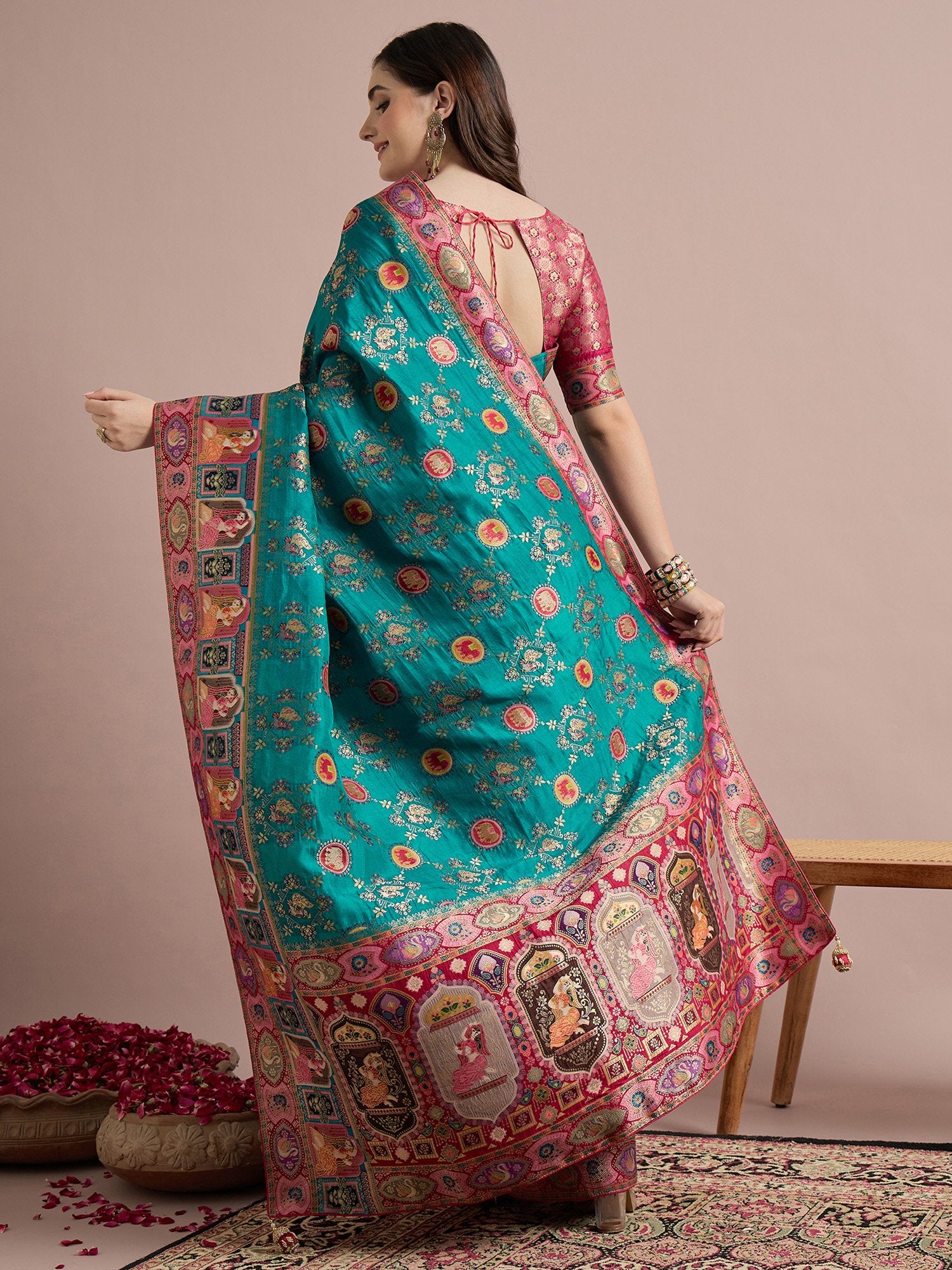 partywear designer saree for festive occasions