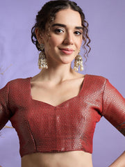 Black Banarasi Viscose Silk Woven Saree - The Dori Store