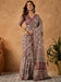 Purple Mauve Block Print Cotton Blend Printed Saree