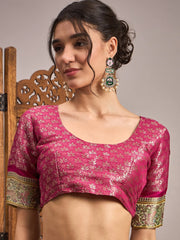 Light Banarasi Viscose Silk Woven Saree - The Dori Store