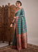 Blue Light Banarasi Viscose Silk Woven Saree