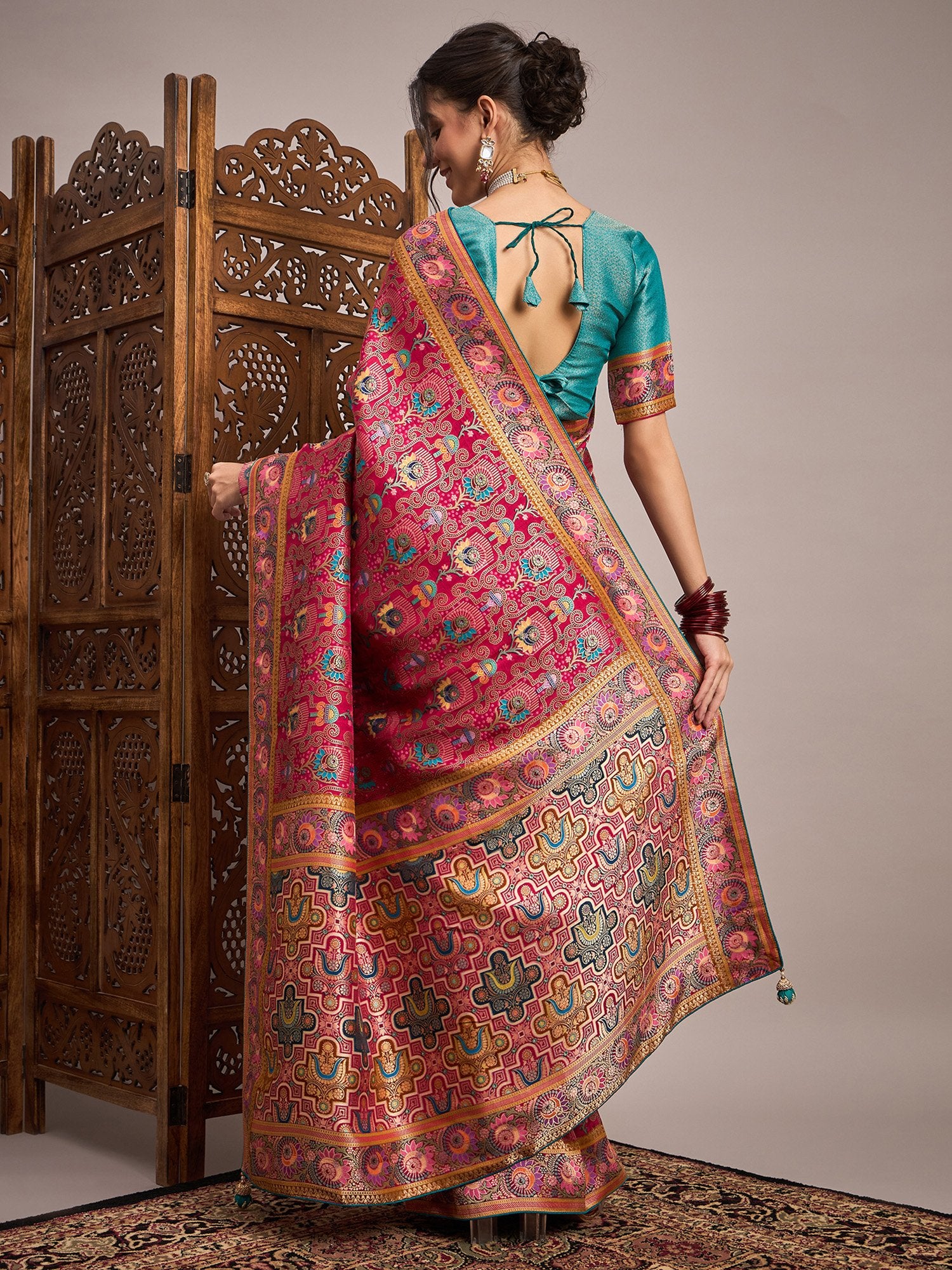 partywear designer saree for festive occasions