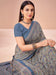 Blue Light Block Print Crepe Printed Saree