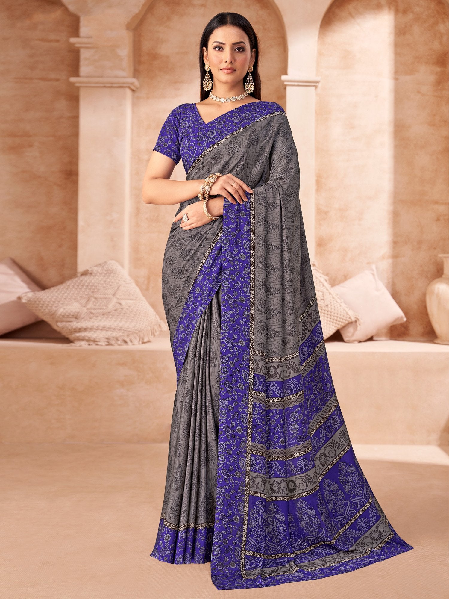 partywear designer saree for festive occasions