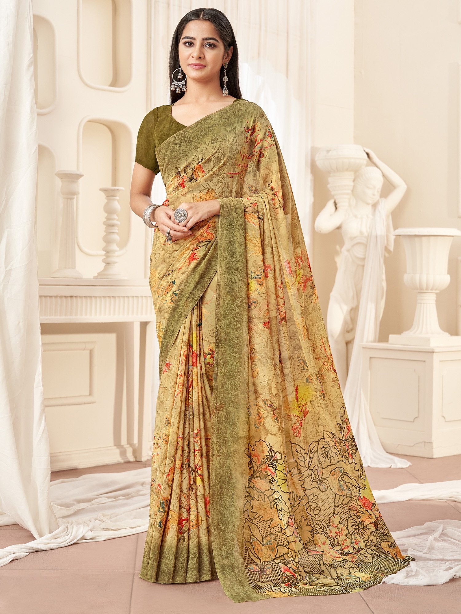 partywear designer saree for festive occasions