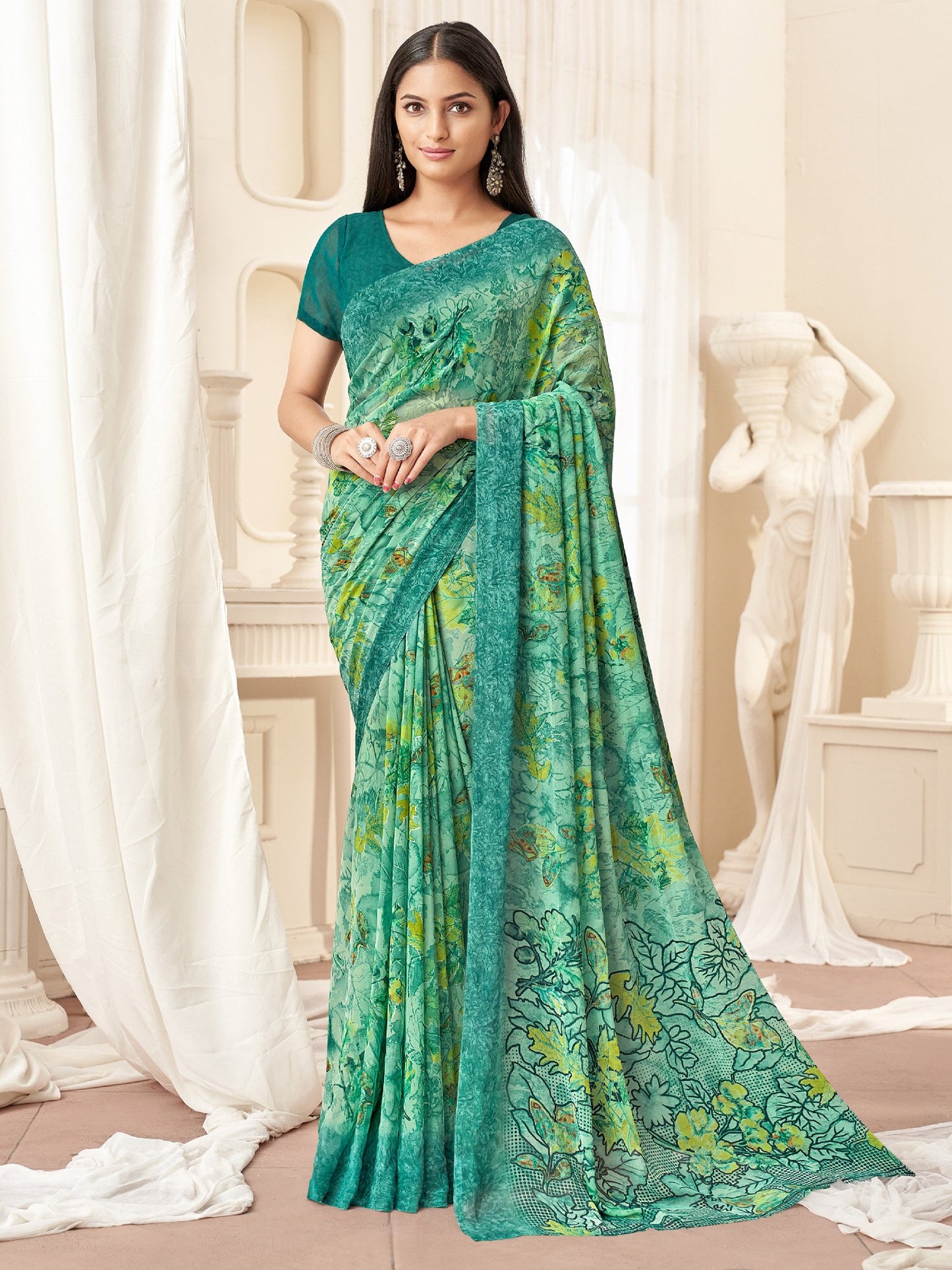 partywear designer saree for festive occasions