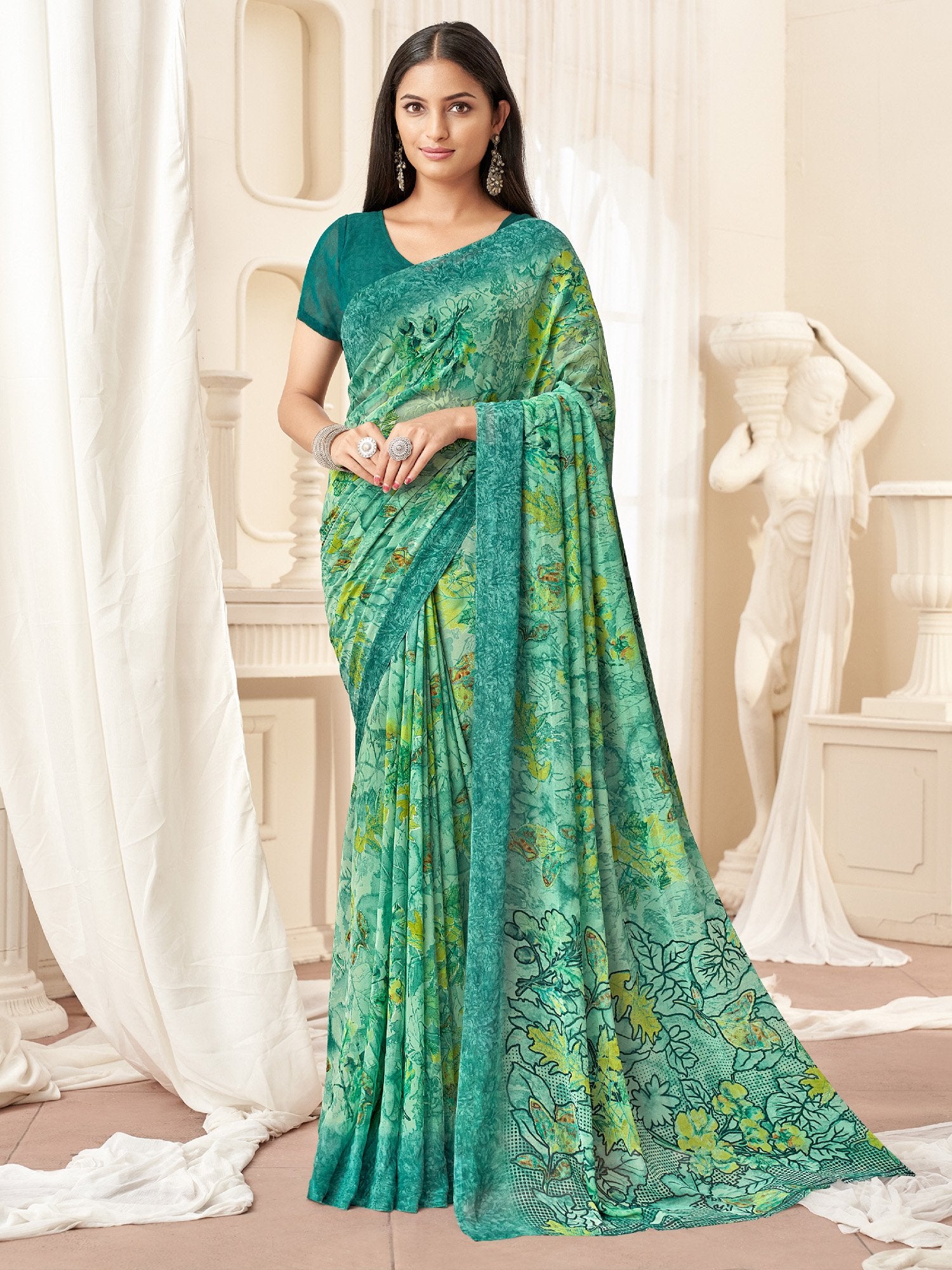 partywear designer saree for festive occasions