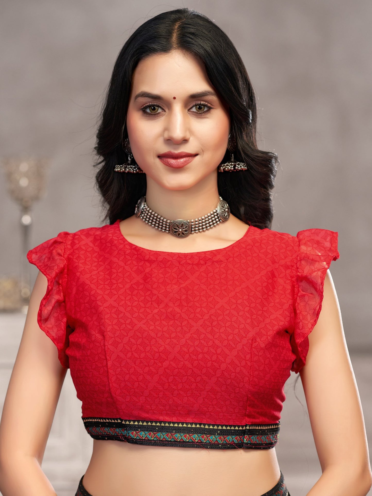 Black Party Wear Chiffon Printed Saree