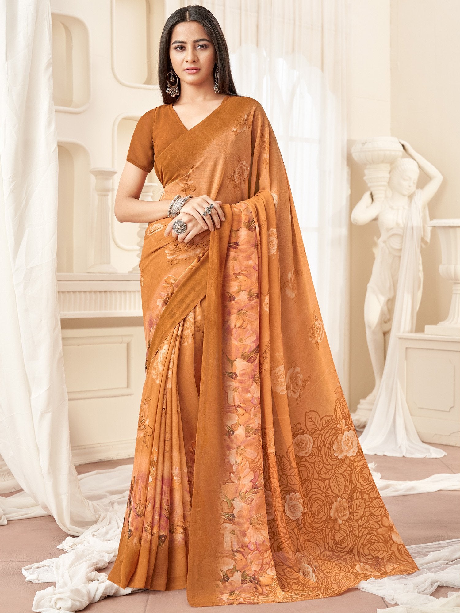 partywear designer saree for festive occasions