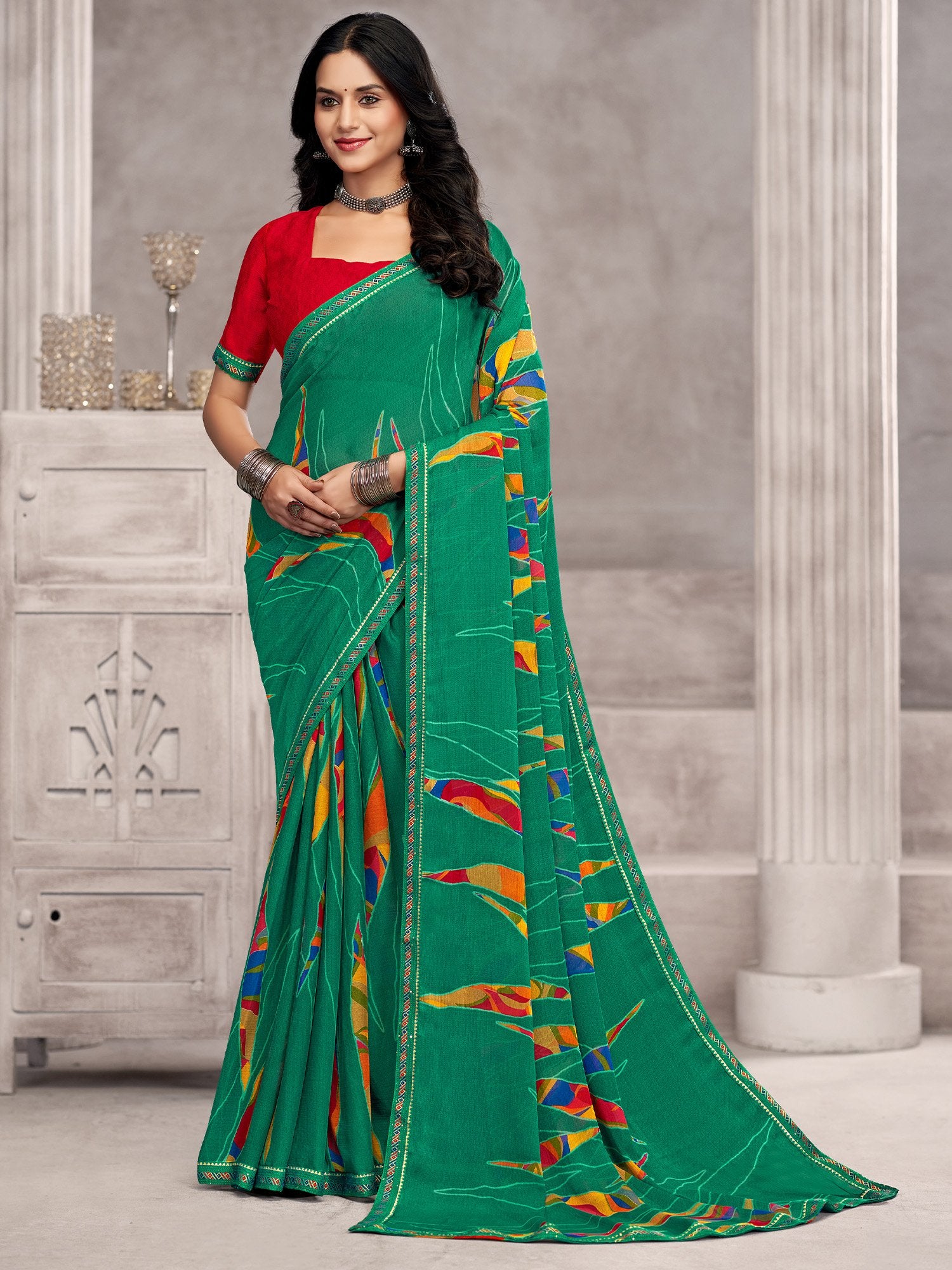 partywear designer saree for festive occasions