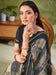 Grey Charcoal Party Wear Chiffon Printed Saree