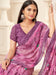 Pink Pink Bagru Georgette Printed Saree