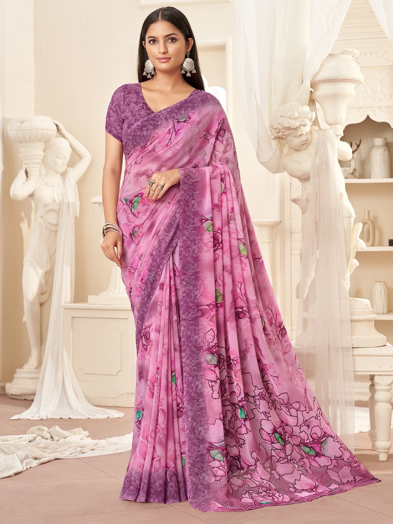 partywear designer saree for festive occasions