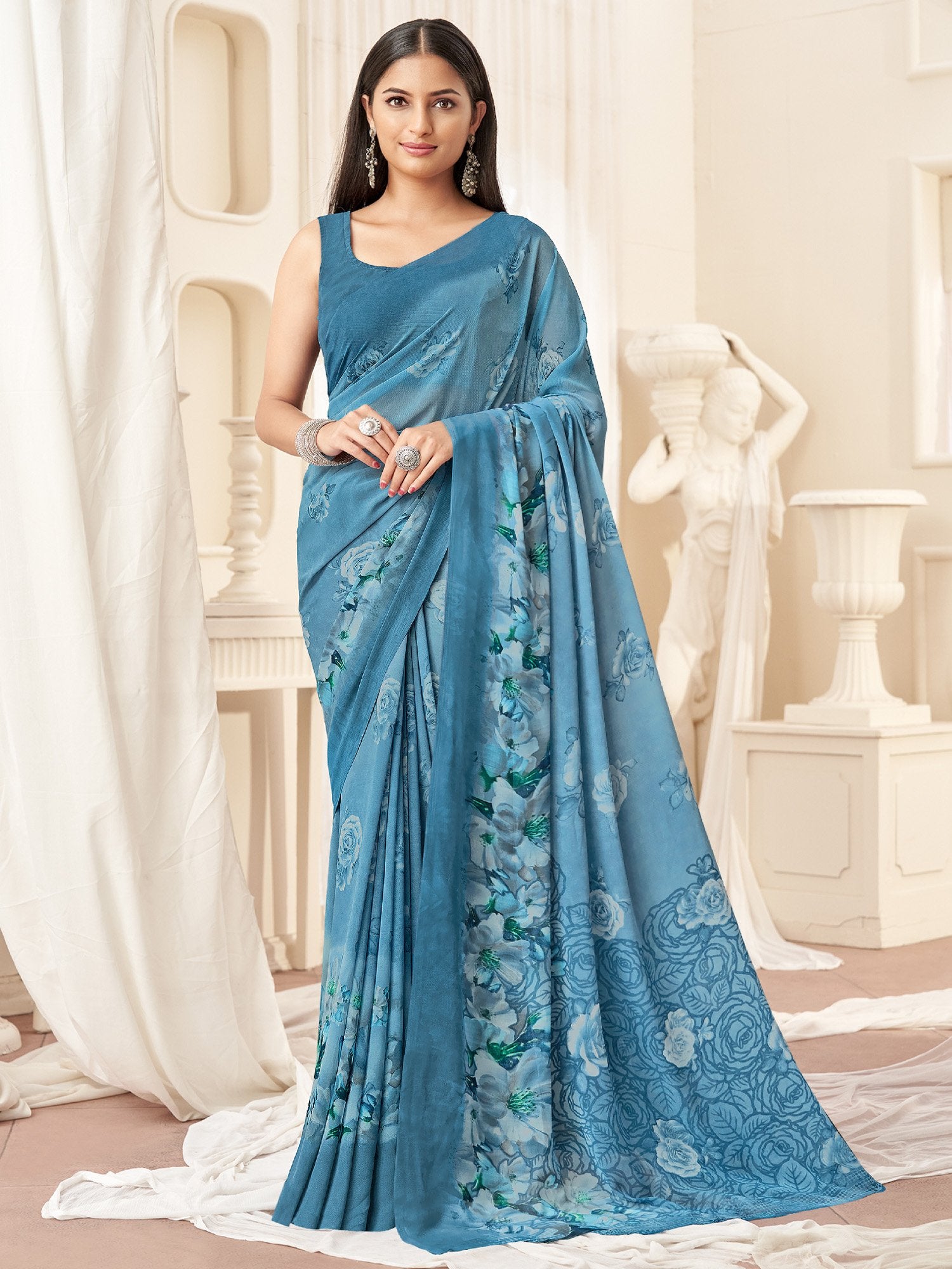 partywear designer saree for festive occasions