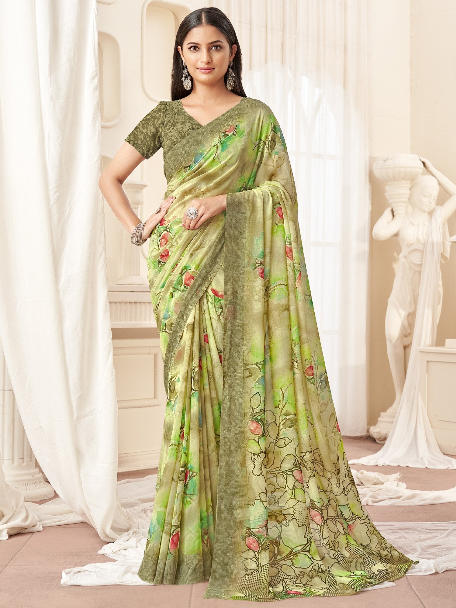 partywear designer saree for festive occasions