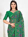 Green Green Party Wear Chiffon Printed Saree