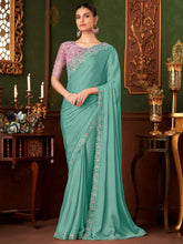 Light Party Wear Chiffon Embellished Saree - The Dori Store