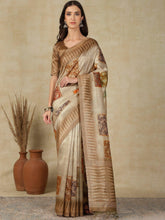 Beige Kasavu Cotton Silk Woven Saree - The Dori Store