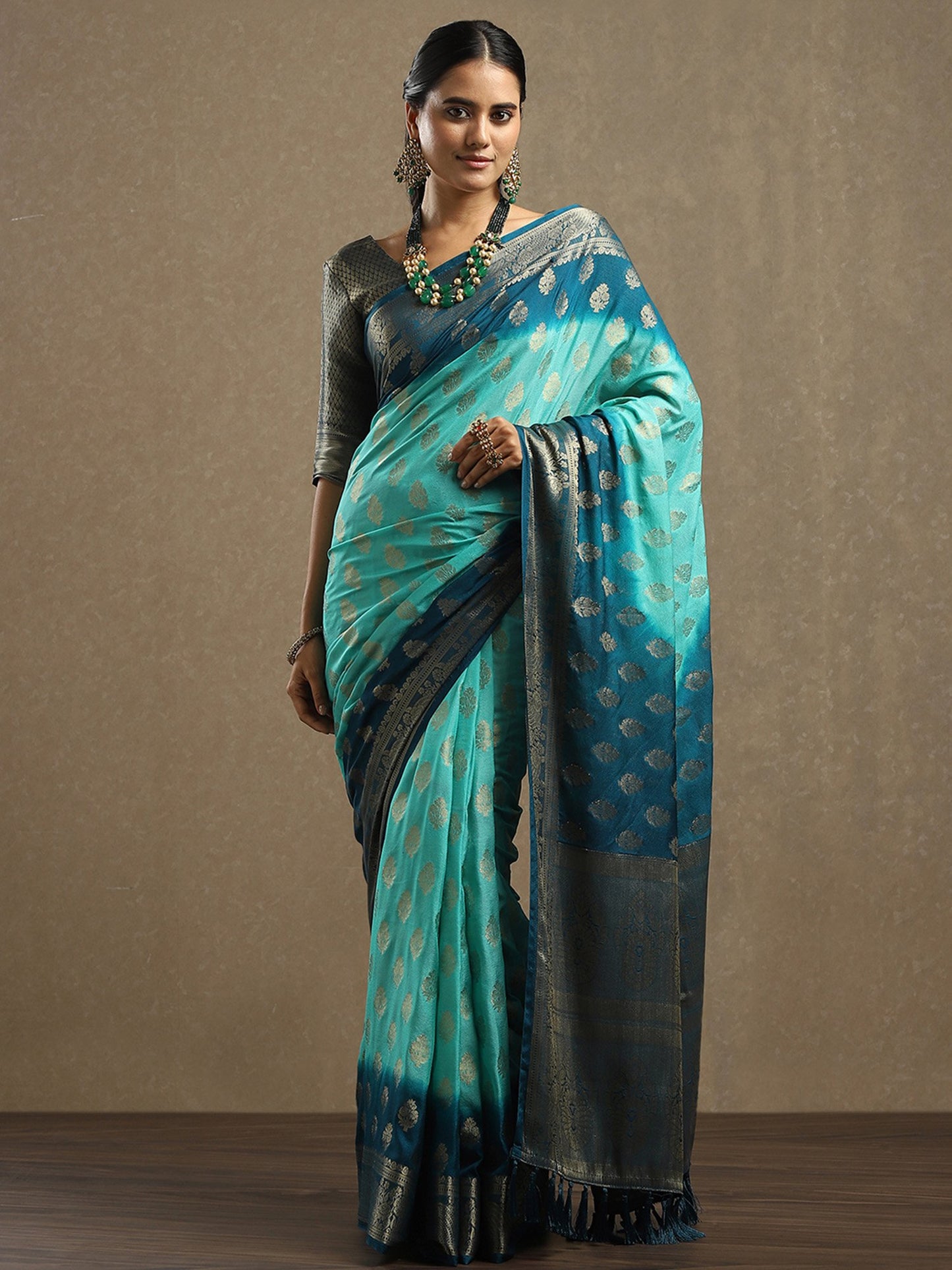 Light Kanjeevaram Georgette Woven Saree