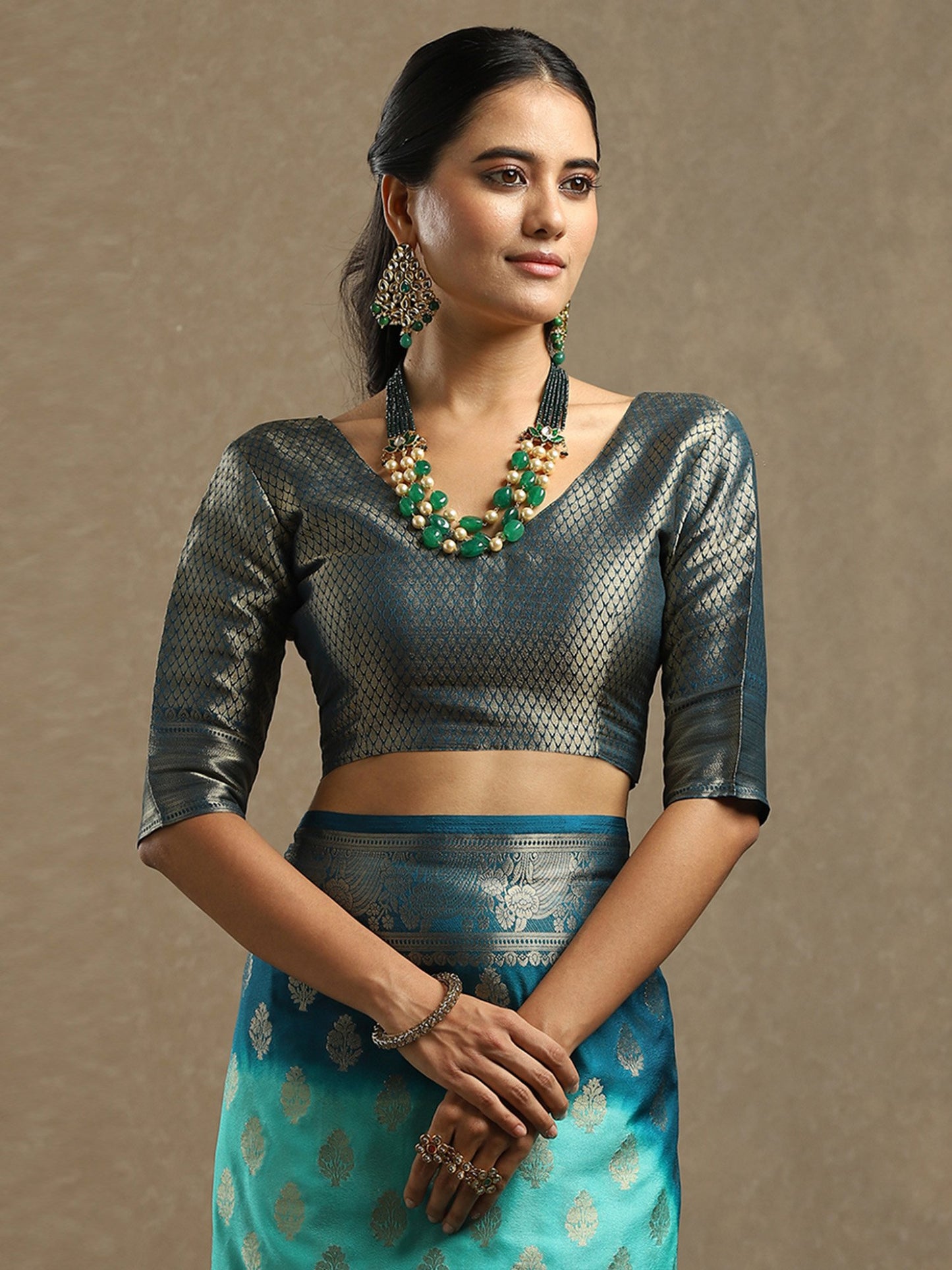 Light Kanjeevaram Georgette Woven Saree