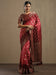 Pink Peach Kanjeevaram Georgette Woven Saree