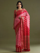 Pink Kanjeevaram Georgette Woven Saree - The Dori Store
